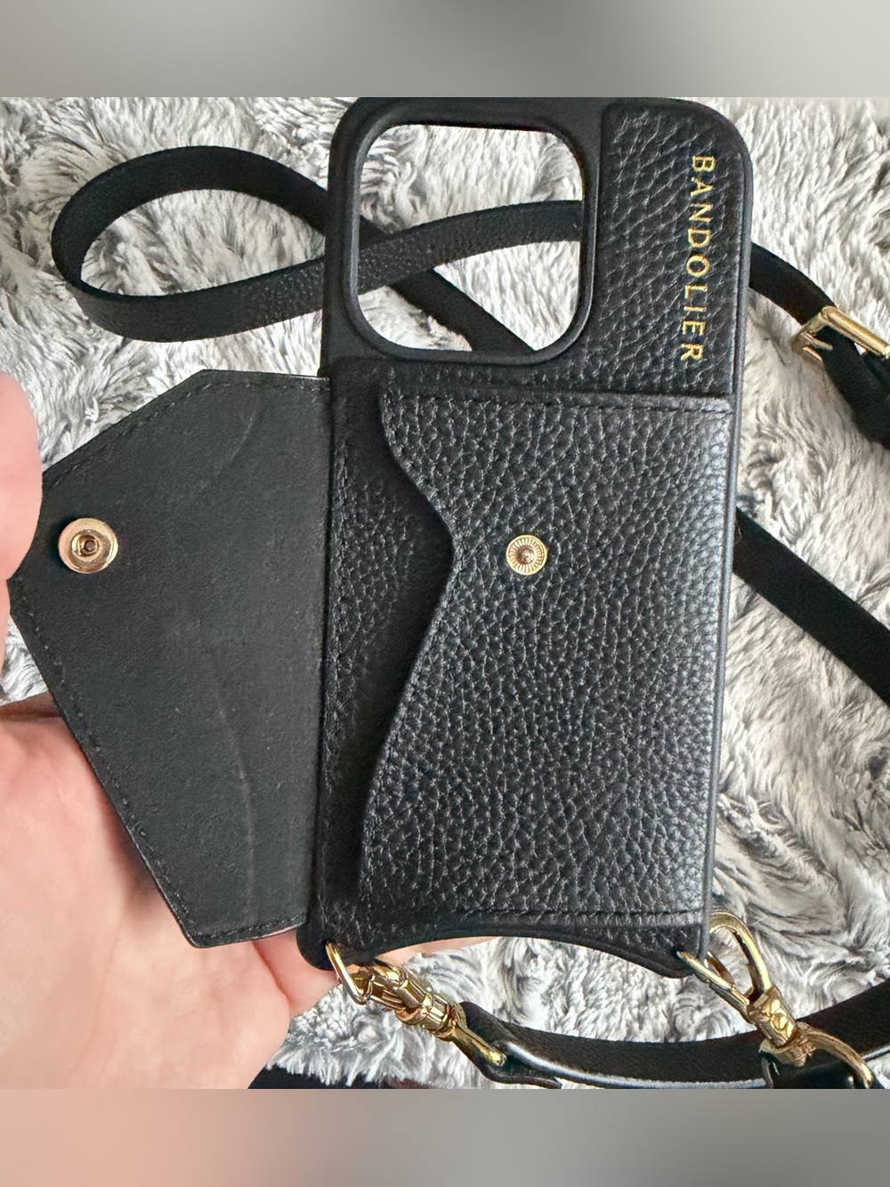 Bandolier Hailey Black/Gold iPhone 15 Pro case - Picture 4 of 6